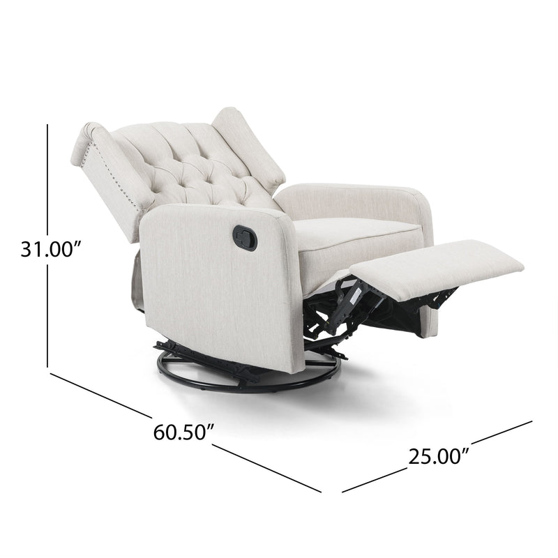 Classic Design, Manual Recliner Chair With 360 Degree Swivel