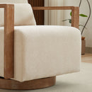 Swivel Modern Upholstered Accent Chair With Armrests