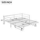 Industrial Metal Daybed With Adjustable Pop Up Trundle And LED Strip