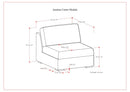 Jasmine - Center Sofa Module - Gray