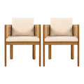 Outdoor Dining Chairs With Rope Handles (Set of 2)
