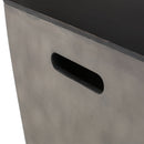 Modern Design Mgo Tank Holder Side Table With Ceramic Top - Black / Gray