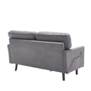 Mid Century Modern Loveseat Sofa With USB Ports, Removable Pillow Cover