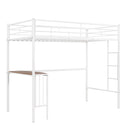 Bunk Bed With Desk, Ladder And Quality Slats For Bedroom