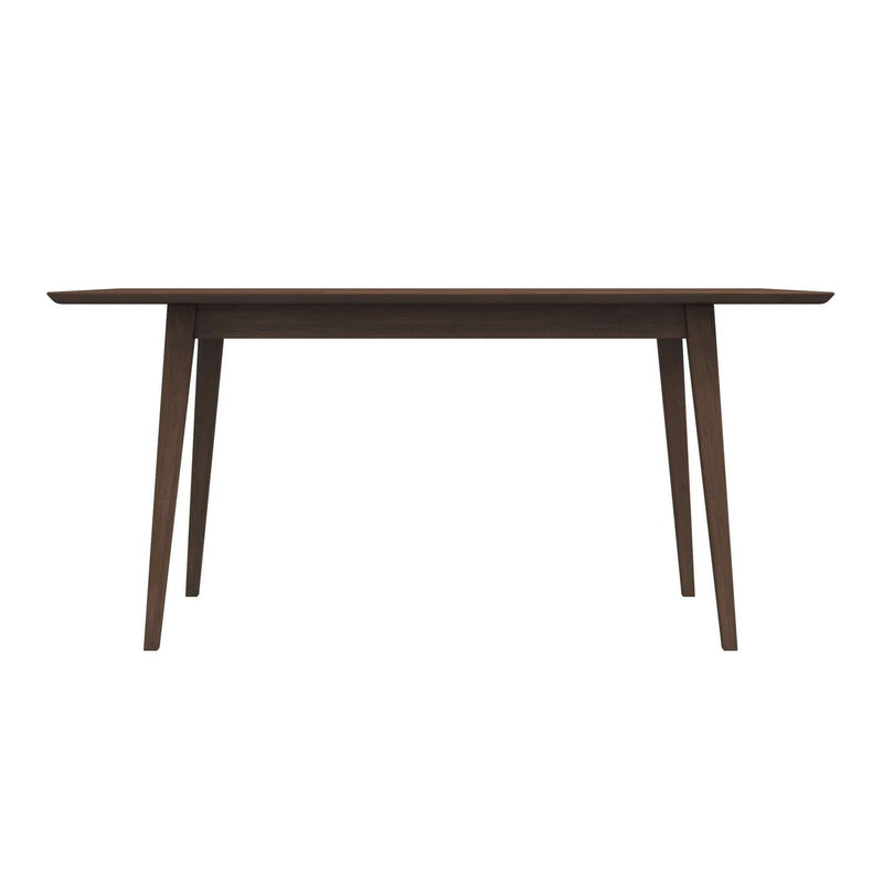 Levi - Modern Style Solid Wood Rectangular Dining Kitchen Table - Dark Brown