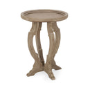 French Country Style Accent Table With Hourglass Design