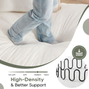 Modern Minimalist Modular Sectional Sofa With Deep Seats And Right Facing Chaise