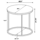Lainey - Round Faux Marble Side End Table