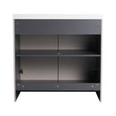 Contemporary Freestanding Bathroom Vanity With Resin Sink & Soft-Close Cabinet Doors