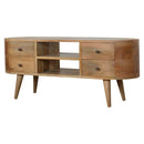 Rounded Entertainment Unit - Oak