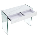 Environmental Protection Minimalist Dresser, Desk, Desktop Computer Desk, With Double Drawer Storage Space, Simple Home, Perfect For Various Styles - White