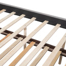 Full Size Upholstered  Canopy Bed with Trundle and 3 Drawers, Gray