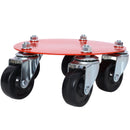 Heavy Duty Snowmobile Dolly V Slide With 2.5" Swivel Casters, Rubber Pad, 1500Lbs Capacity Steel - Red