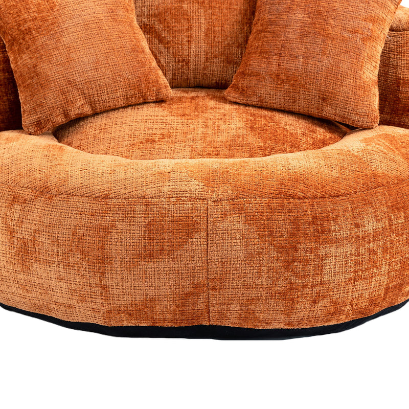 Lazy Sofa High Back Bean Bag Chair Couch With 3 Pillows