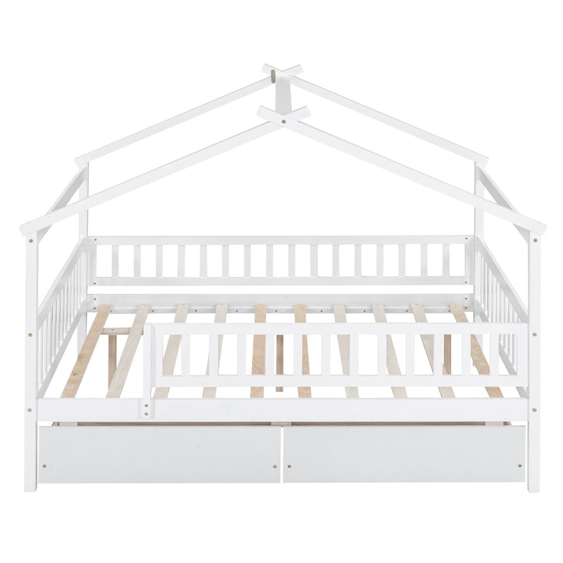House Bed With 2 Drawers