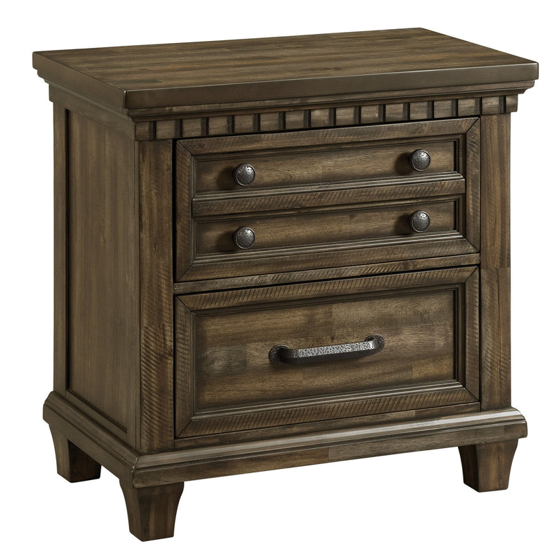 Mccabe - 2-Drawer Nightstand - Smokey Walnut Finish