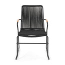 Moonstone - Outdoor Club Chair Set With Rope Weave Design - Black