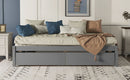 Twin Bed With 2 Drawers, No Box Spring Needed - Gray