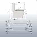 Upgraded Design Armrest, With Glossy Gw 007 1 Piece Toilet With Tornado Flush, Soft Close Seat, Dual Flush Map 1000G, Comfort Chair Seat - Gloss White