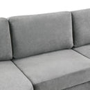 Modern 3 Seater Upholstered Sofa With Curved Design
