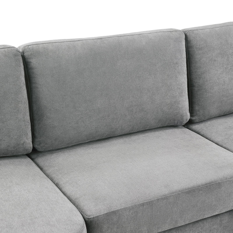 Modern 3 Seater Upholstered Sofa With Curved Design