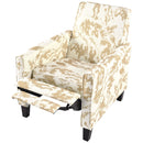 Push Back Upholstered Recliner Armchair