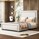 Upholstered Bed With Slats Support, No Box Spring Needed