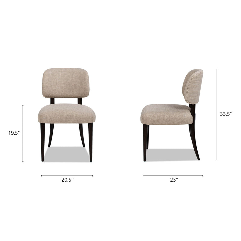 Harriet - Split Back Upholstered Dining Side Chair (Set of 2) - Merino Gray