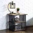 Zudora - Nightstand - Antique Oak & Black