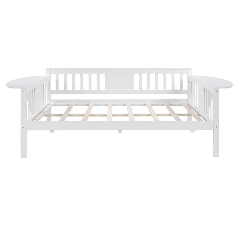 Full size Daybed, Wood Slat Support, White