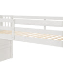 Loft bed with staircase , White