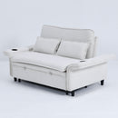 Modern Fabric Multi-Functional Sofa Bed With Adjustable Armrests And Backrests