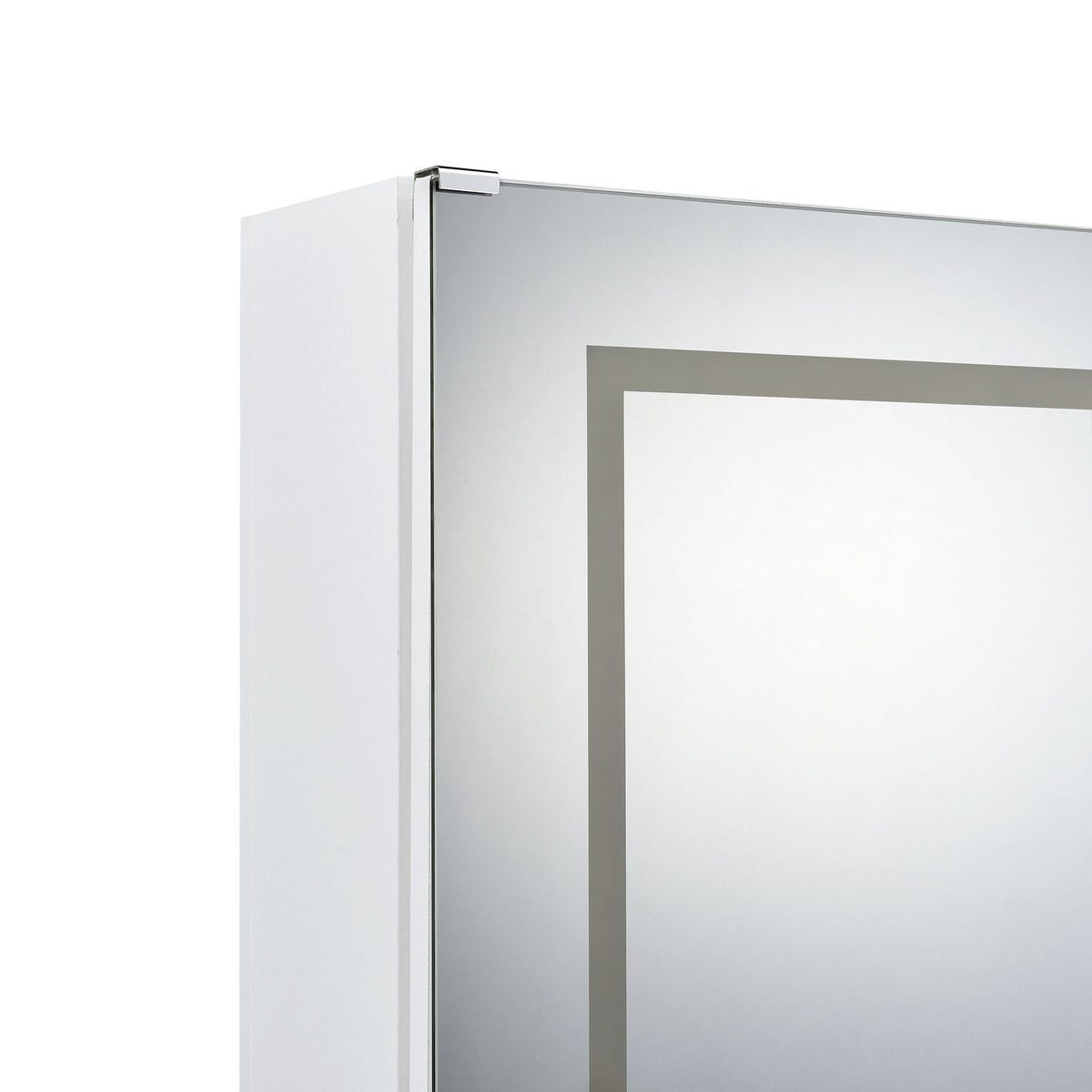 Vancouver Floor Mirror With Storage in White by Elements International, view 8