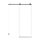 Frameless Single Sliding Soft Close Shower Door, 5 / 16" Clear Nano Coated Tempered Glass And 304 Stainless Steel Handle - Matte Black