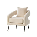 Open Back Accent Chair, Round Sofa Lounge Armchair