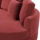 Modern 3 Seater Upholstered Sofa With Curved Design