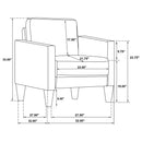 Ruth - Upholstered Track Arm Sofa Set