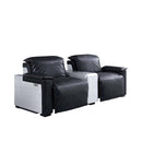 Misezon - Recliner - Black Top Grain Leather & Aluminum - Atlantic Fine Furniture Inc
