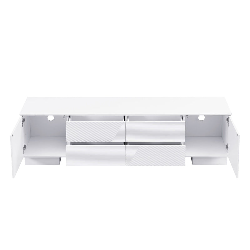Modern TV Stand With Storage Cabinets, 4 Drawers