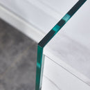 Environmental Protection Minimalist Dresser, Desk, Desktop Computer Desk, With Double Drawer Storage Space, Simple Home, Perfect For Various Styles - White