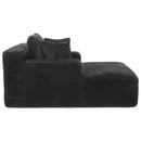 Modern Full Compressed Chaise Lounge Sofa Bed With Removable Pillows