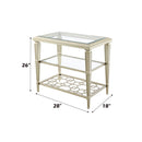 Zaba - End Table - Glass Top & Silver