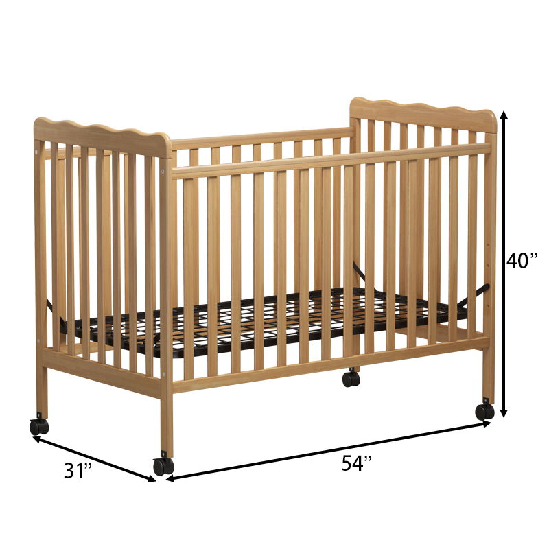 Crib 3 In 1 Convertible, Made Of Sustainable Pinewood, Non Toxic Finish, Comes With Locking Wheels, Wooden Nursery Furniture