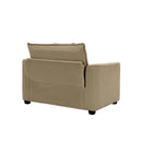 Modern Classic Corduroy Fabric Single Chair Deep Seat Sofa With Pillow
