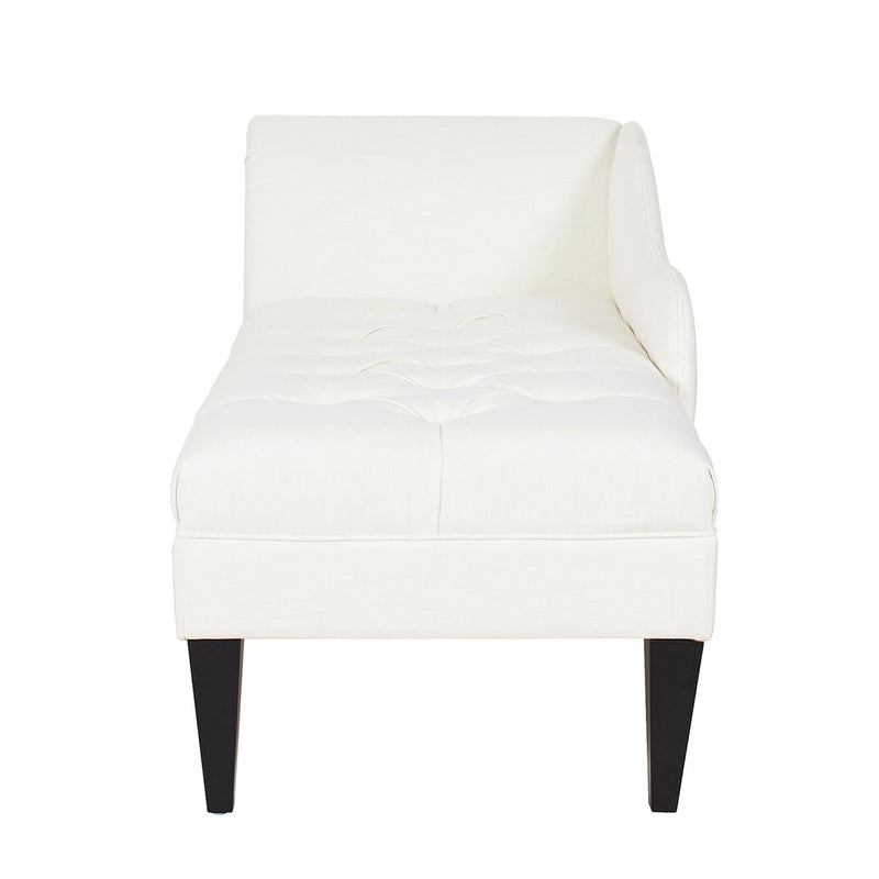 Harrison - Tufted Roll Arm Chaise Lounge - Antique White