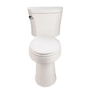 Gloss 2 Piece Toilet With 1.28 Gpf Tornado Flush, Rimless Bowl, Soft Closing Seat - Gloss White