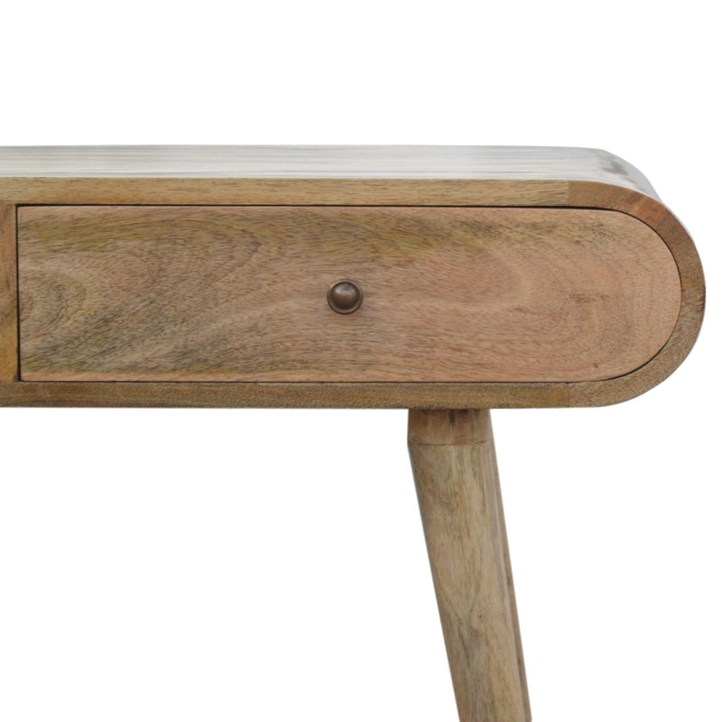 Solid Wood Curved Edge Console Table