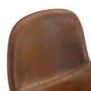 Modern Black Pu Bar Chair Rounded Backrest (Set of 2)