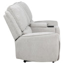 Sylmar - Chenille Upholstered Power Reclining Loveseat - Dove Gray