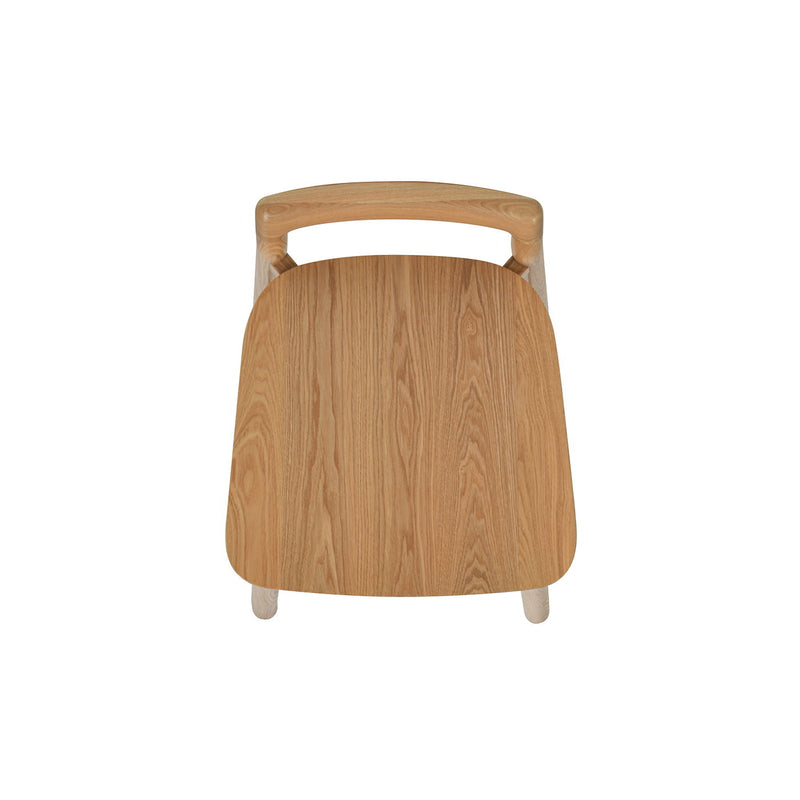 Sven - Modern Minimalist Low Back Counter Stool - Natural Blonde Ash